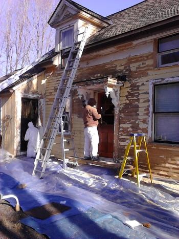 Exterior House Painting of a home in Medway, MA