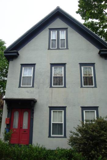 Exterior Painting from gray to a beautiful red!